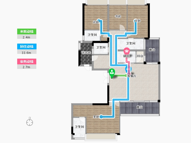 四川省-成都市-清凤鹿溪源-144.00-户型库-动静线