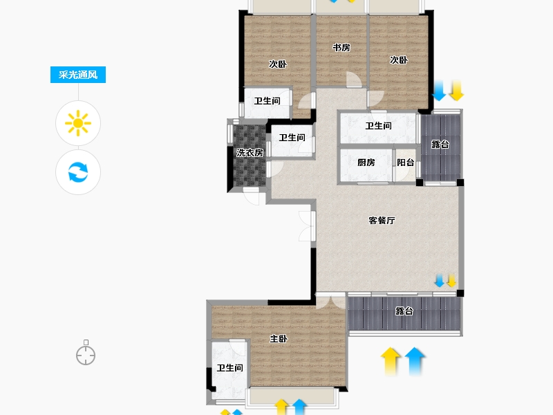 四川省-成都市-清凤鹿溪源-144.00-户型库-采光通风