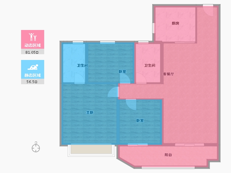 江苏省-宿迁市-碧桂园翘楚棠-125.00-户型库-动静分区