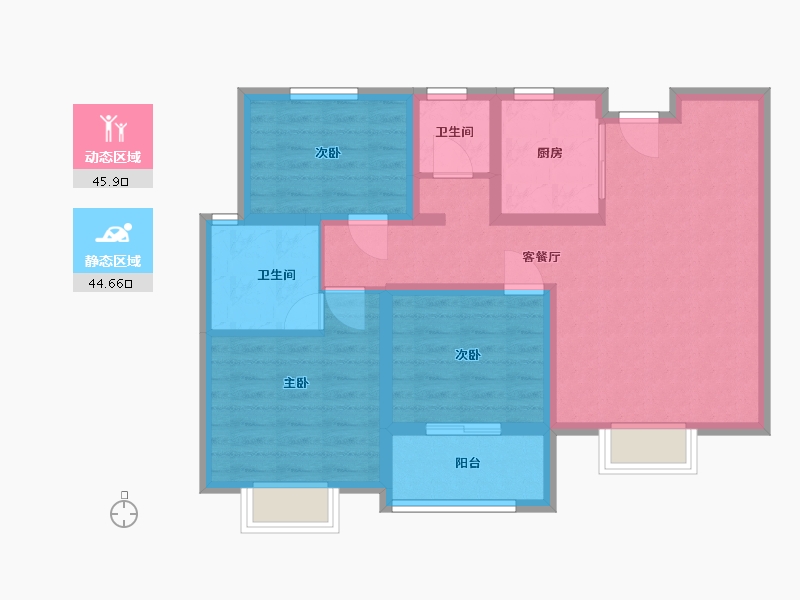 河南省-安阳市-金秋华府-80.00-户型库-动静分区