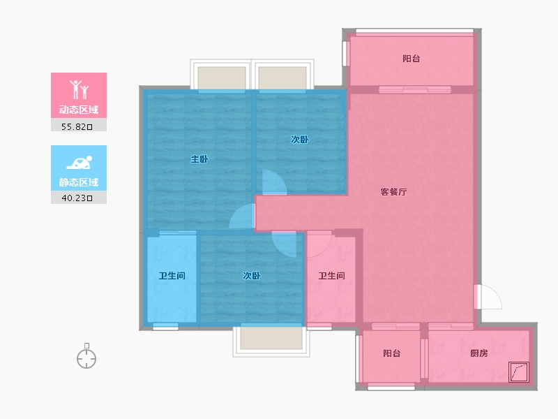 湖北省-黄冈市-金丰国际生态城-93.75-户型库-动静分区