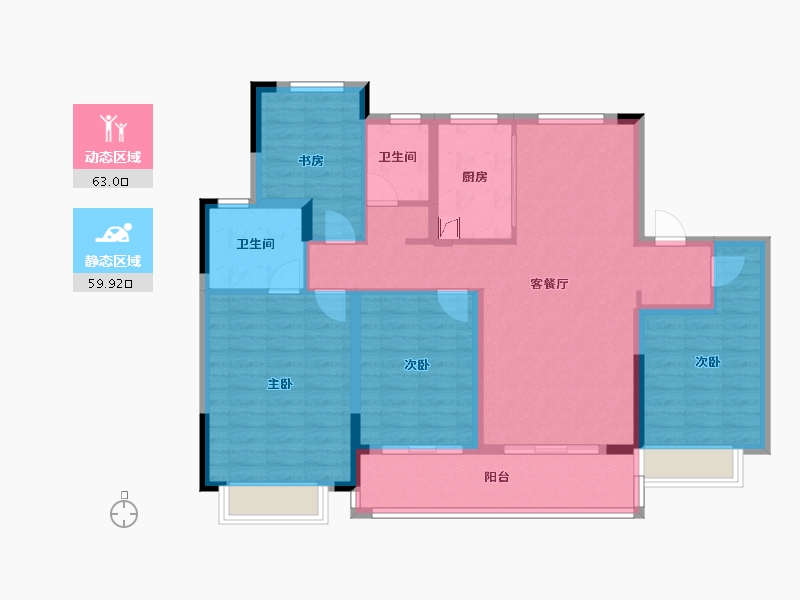 浙江省-绍兴市-中南祥生宸光集-110.00-户型库-动静分区