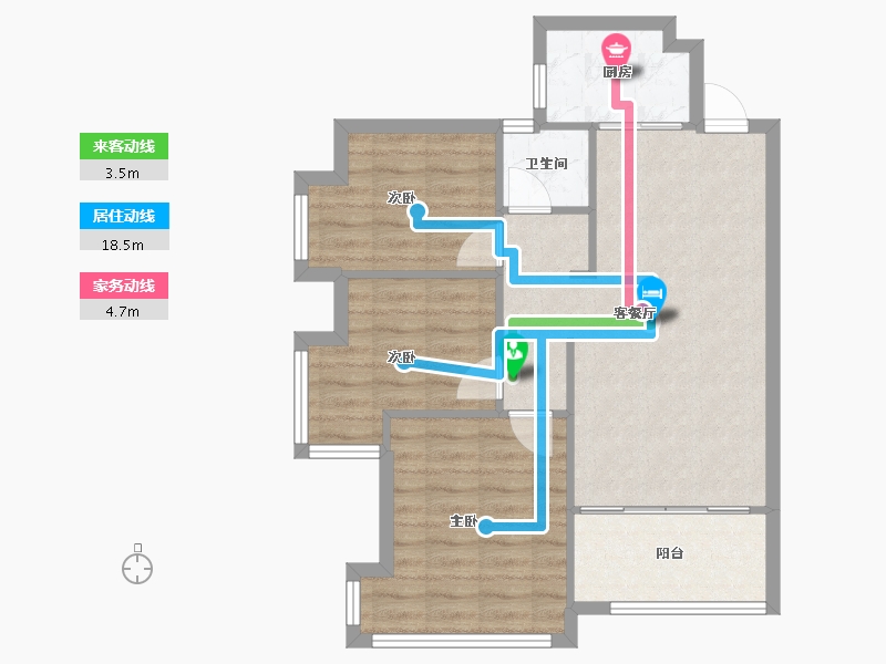 广东省-珠海市-华发·蔚蓝堡-66.00-户型库-动静线