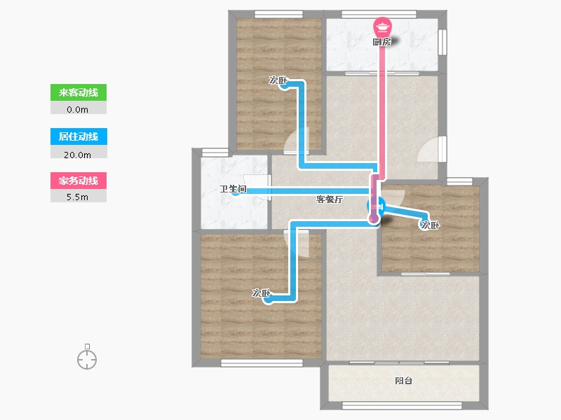 江西省-九江市-宜家居小区-80.00-户型库-动静线