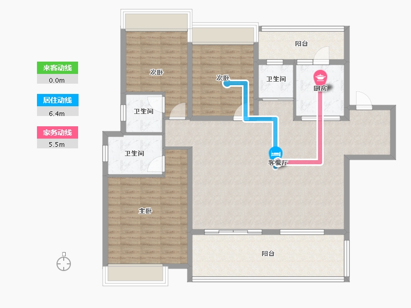 贵州省-毕节市-麒龙·香山美域-126.00-户型库-动静线