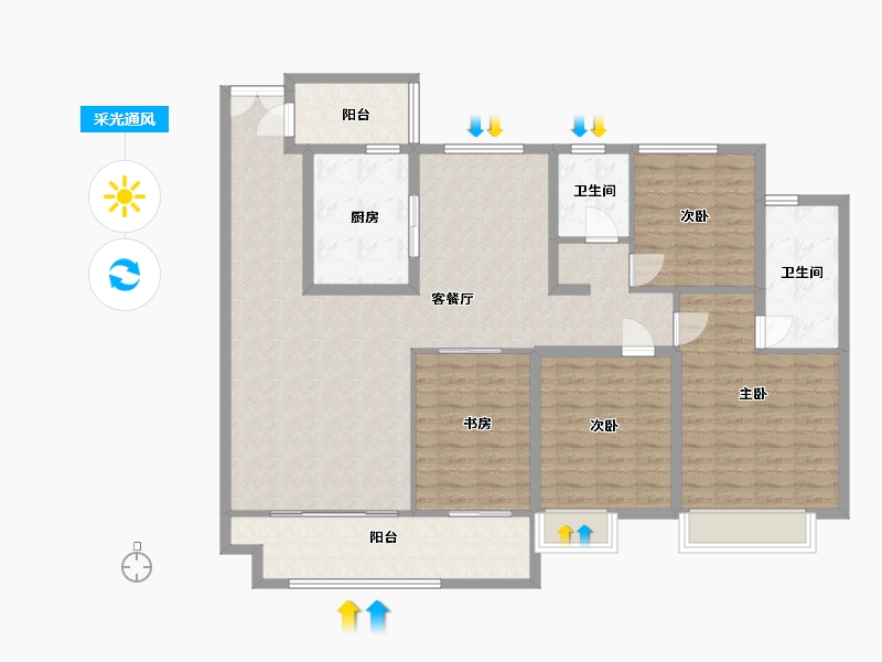 山东省-泰安市-泰实学府-138.00-户型库-采光通风