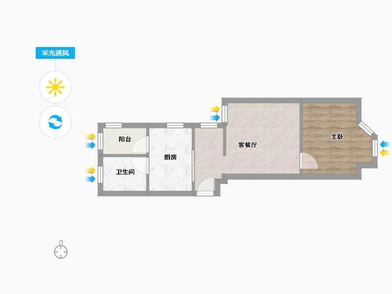 广东省-深圳市-景田北小区-35.00-户型库-采光通风