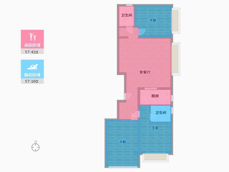 北京-北京市-樾熙府-110.00-户型库-动静分区