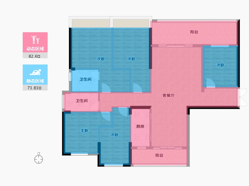 广东省-韶关市-中央公园-140.00-户型库-动静分区