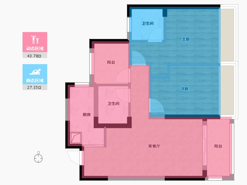 浙江省-杭州市-顺源府-69.21-户型库-动静分区