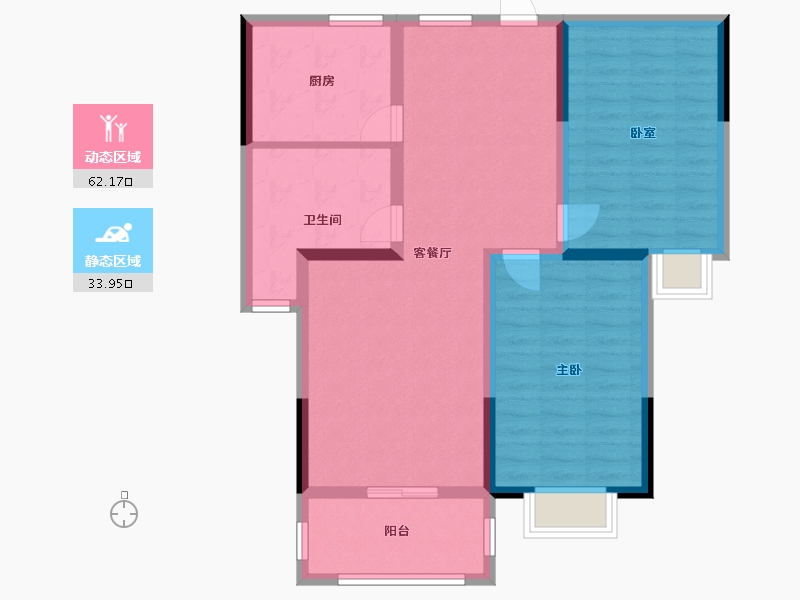 江苏省-南通市-海棠花园-86.00-户型库-动静分区