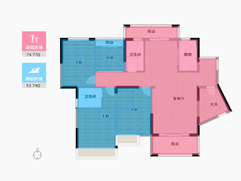 广西壮族自治区-桂林市-府悦世家-110.00-户型库-动静分区