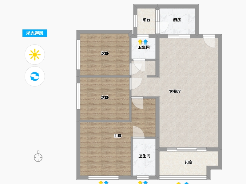 四川省-自贡市-远达御景-110.00-户型库-采光通风