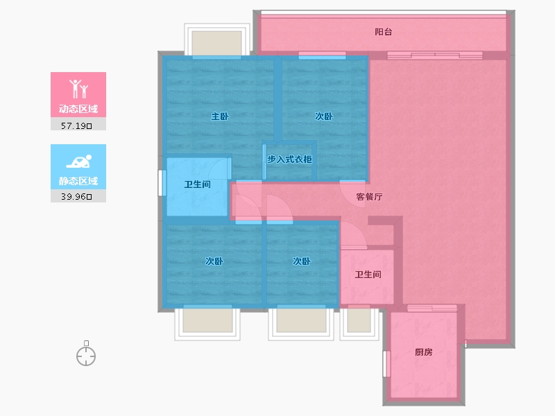 湖北省-黄冈市-润达国际-100.00-户型库-动静分区