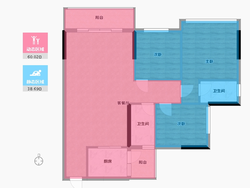 广东省-汕尾市-领航花园-94.76-户型库-动静分区