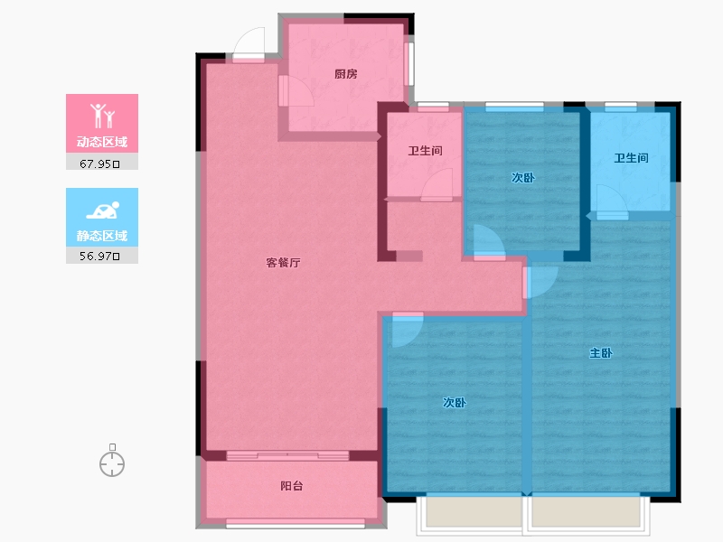 河南省-南阳市-一品新天地-110.00-户型库-动静分区