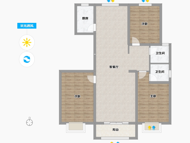 河北省-邢台市-北海十六号-110.00-户型库-采光通风