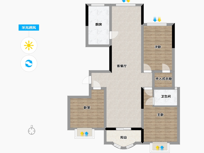 河南省-商丘市-天使家苑-101.00-户型库-采光通风