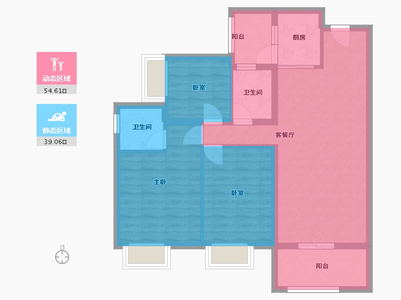 四川省-广安市-御溪湖畔-86.00-户型库-动静分区