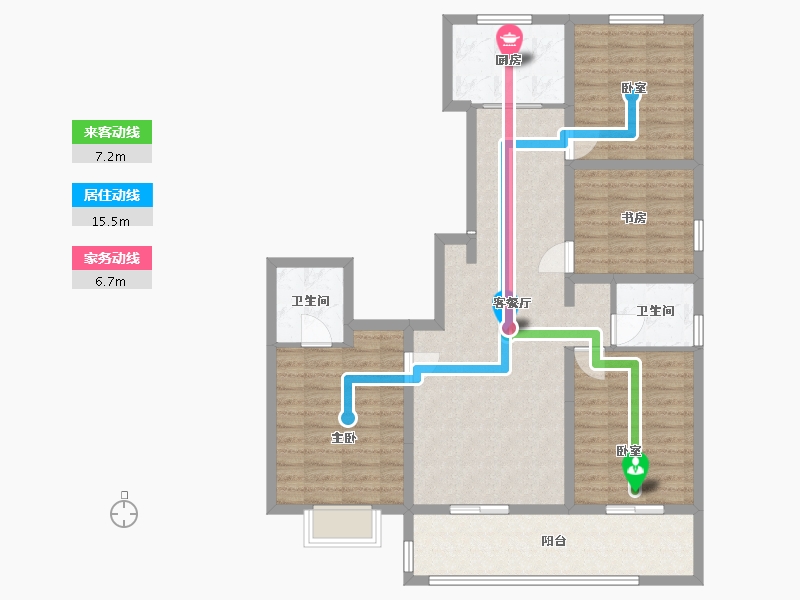 山西省-晋中市-雅园-116.00-户型库-动静线