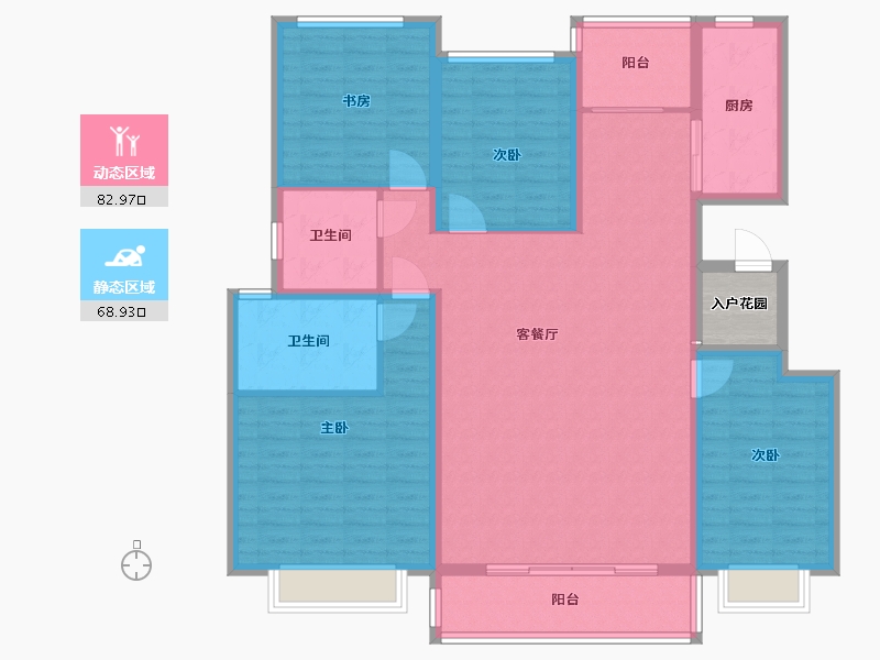 河南省-濮阳市-中房越秀城二期-140.99-户型库-动静分区