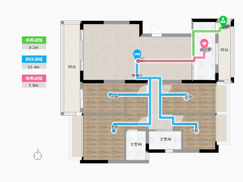 广东省-揭阳市-南村新区-120.00-户型库-动静线