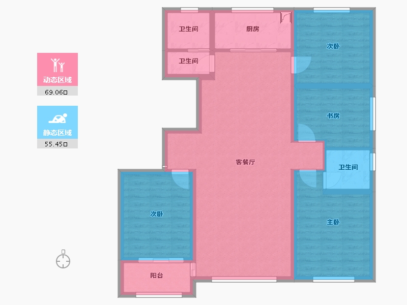 山东省-潍坊市-方山公馆-112.00-户型库-动静分区