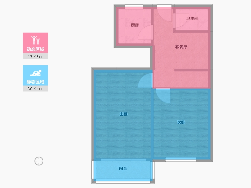 北京-北京市-学院南路72号院-45.00-户型库-动静分区