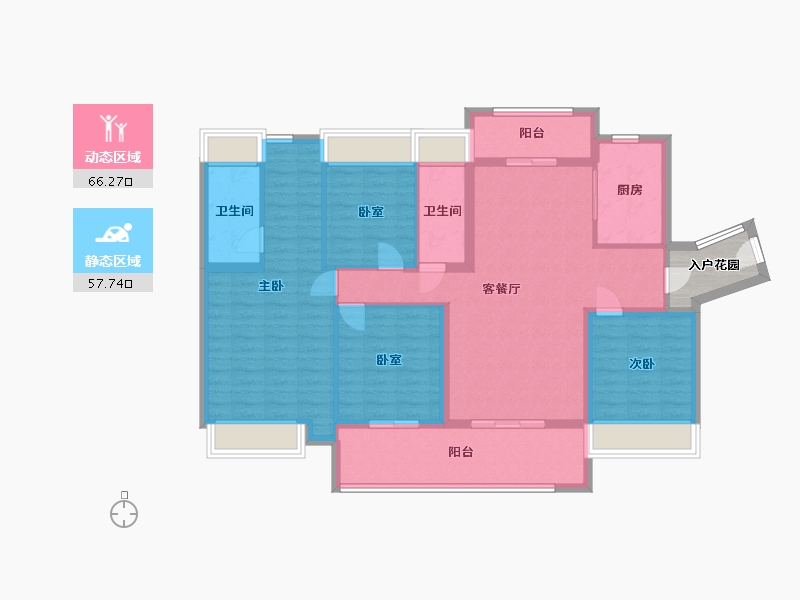 广东省-惠州市-碧桂园天熹花园-115.00-户型库-动静分区