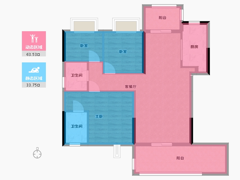 湖北省-恩施土家族苗族自治州-四季未来城-116.00-户型库-动静分区