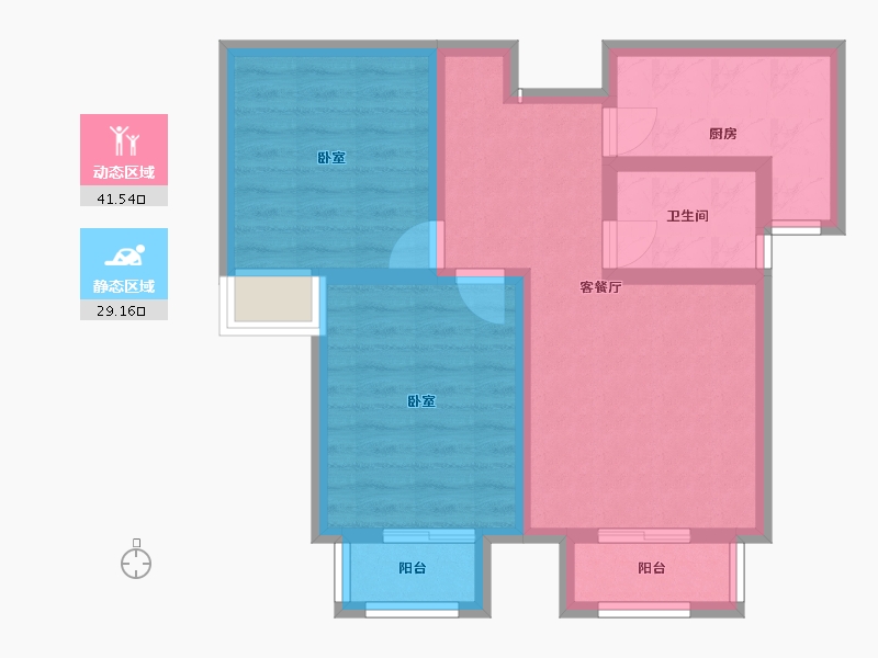 河北省-廊坊市-诗锦苑小区-71.86-户型库-动静分区