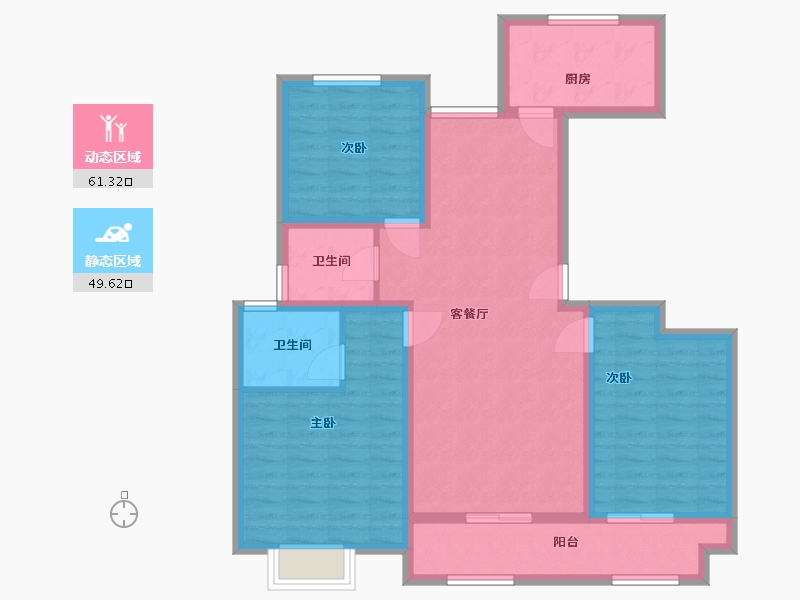 山东省-菏泽市-中华家园-99.00-户型库-动静分区