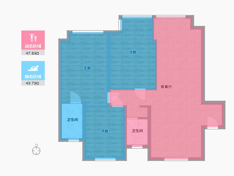 安徽省-安庆市-绿地新里城-90.00-户型库-动静分区