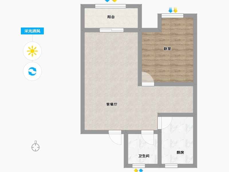 江苏省-苏州市-苏杭之星-129.25-户型库-采光通风