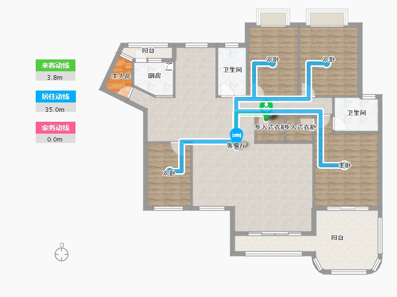 广西壮族自治区-南宁市-香榭里花园-186.00-户型库-动静线