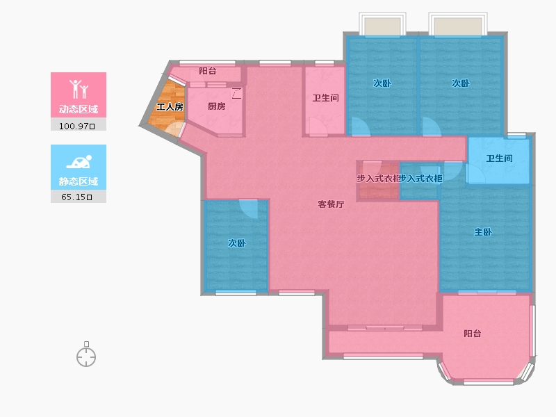 广西壮族自治区-南宁市-香榭里花园-186.00-户型库-动静分区