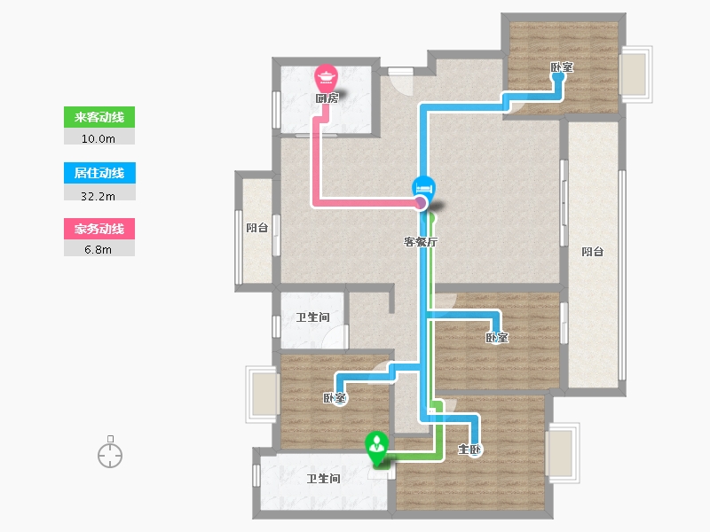 福建省-泉州市-中南天樾-142.00-户型库-动静线