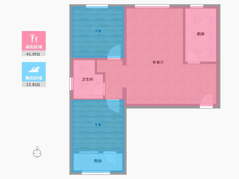 北京-北京市-御景公寓-63.00-户型库-动静分区