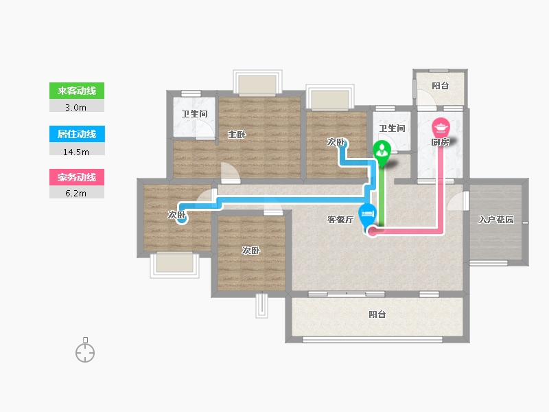 贵州省-安顺市-时代顺城-110.00-户型库-动静线