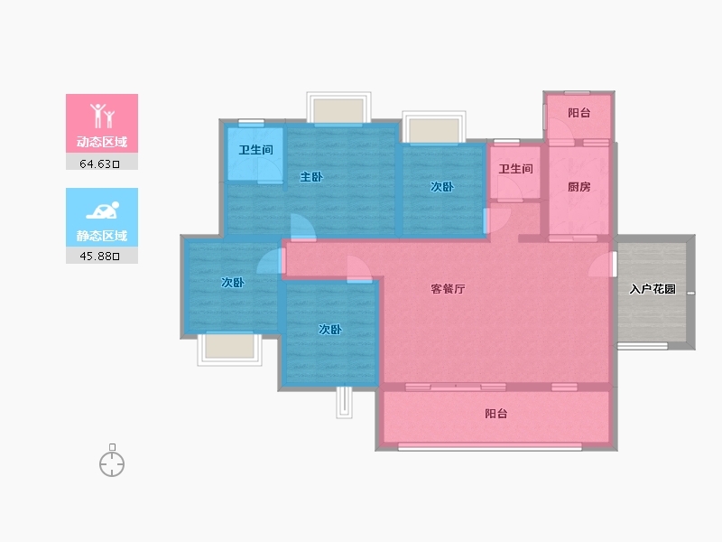 贵州省-安顺市-时代顺城-110.00-户型库-动静分区