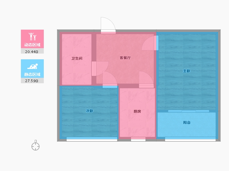 浙江省-杭州市-小河佳苑-北区-40.14-户型库-动静分区