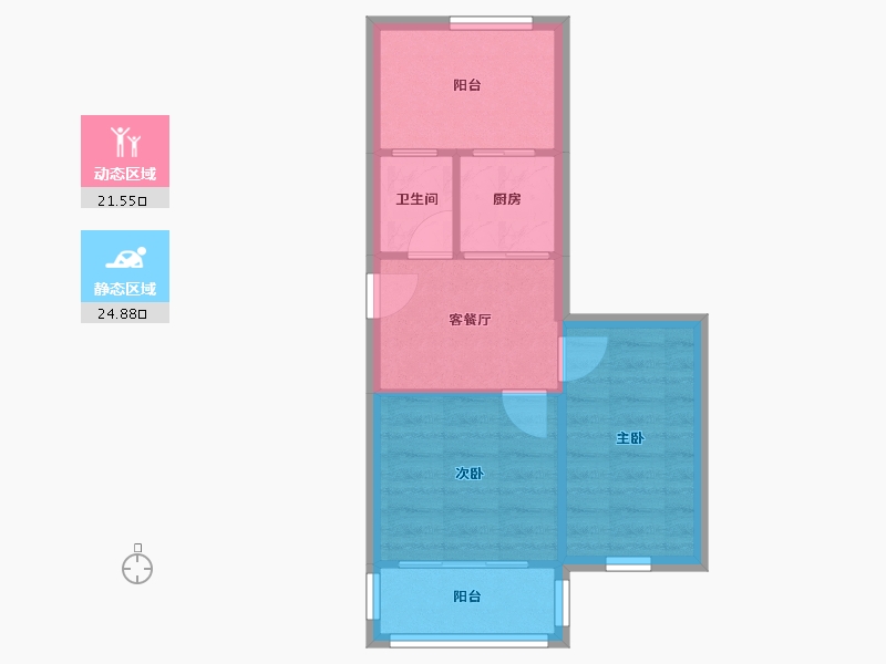 江苏省-南京市-青石村小区61-88号楼-39.90-户型库-动静分区