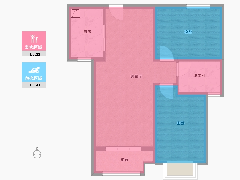 河北省-石家庄市-朗诗未来街区-67.00-户型库-动静分区