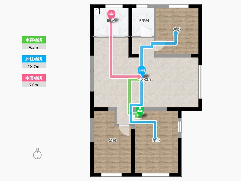 黑龙江省-双鸭山市-双兴·福悦湾-92.00-户型库-动静线