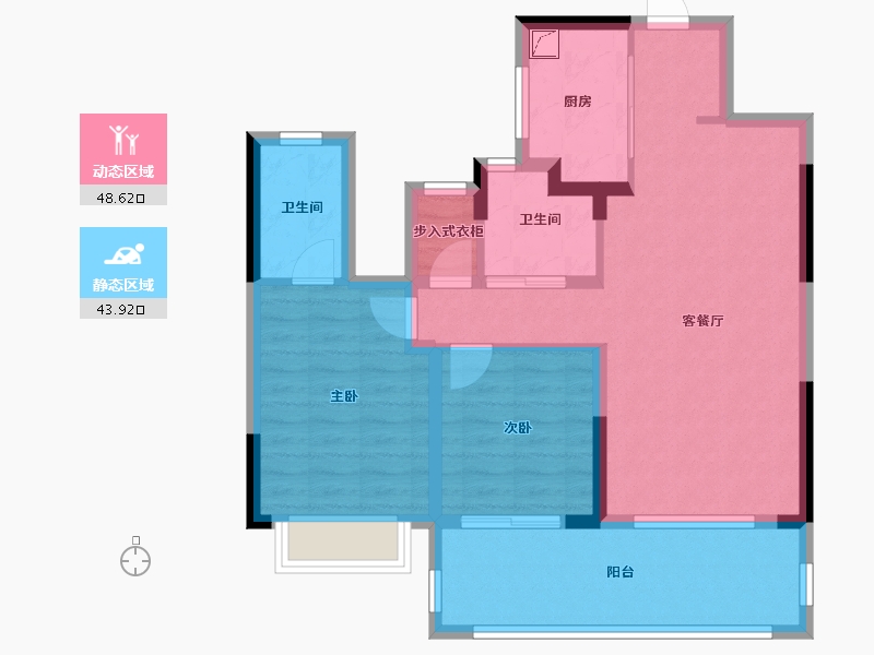 湖南省-长沙市-保利长交-86.45-户型库-动静分区