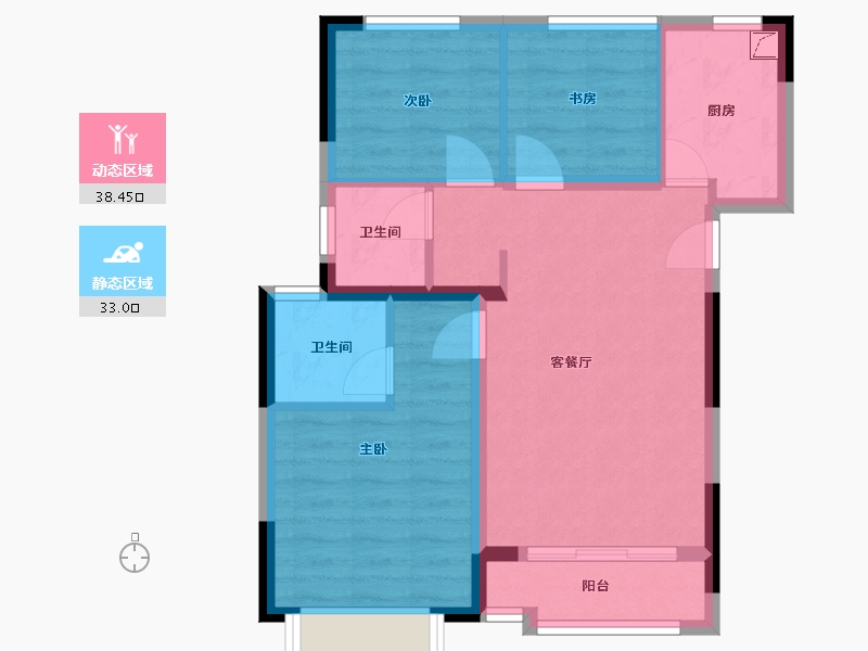 天津-天津市-中建玖樾府-70.00-户型库-动静分区