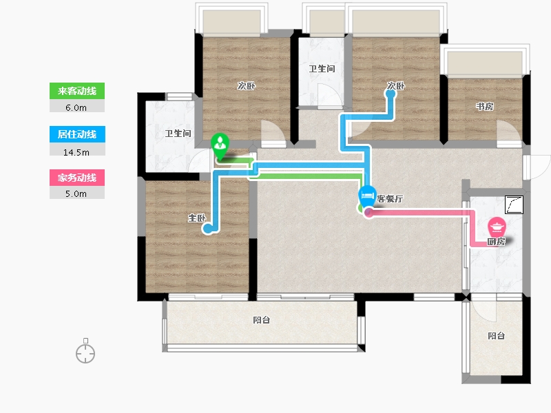 四川省-成都市-天府菁萃里-100.00-户型库-动静线