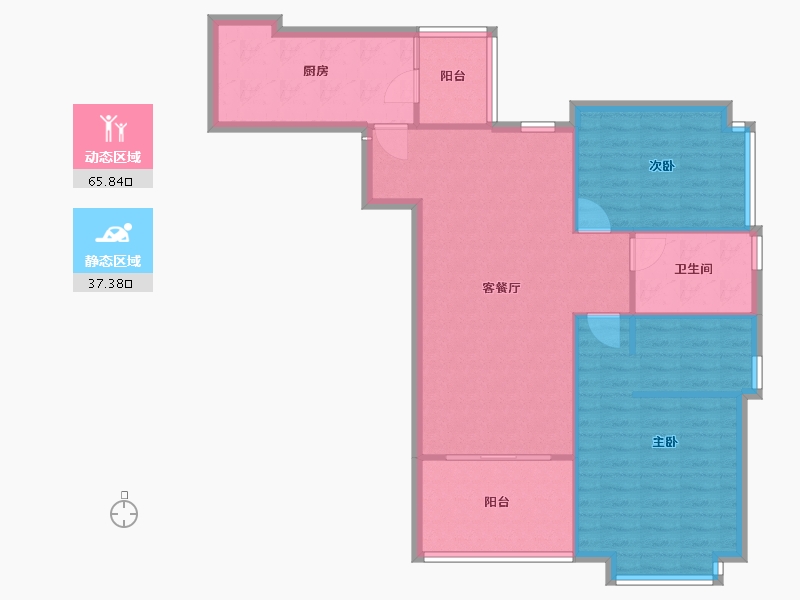 四川省-成都市-时代晶科名苑-90.00-户型库-动静分区