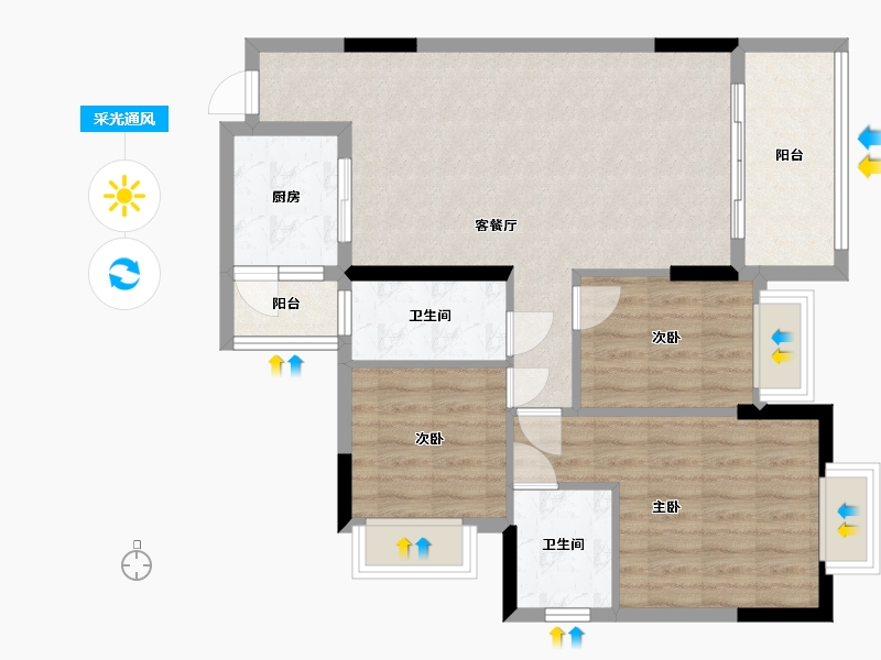 广东省-清远市-新都花园-89.00-户型库-采光通风