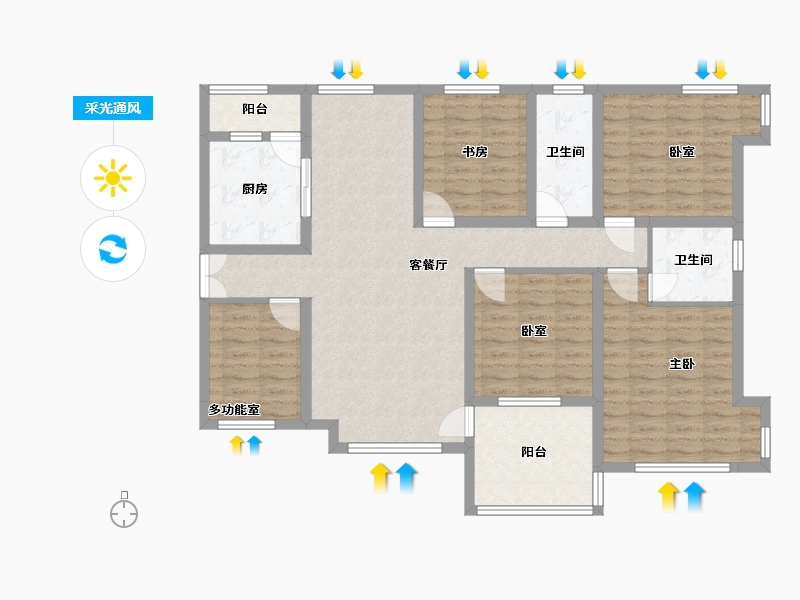 广西壮族自治区-防城港市-埠上桃园-100.00-户型库-采光通风